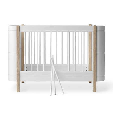  OLIVER FURNITURE Ліжечко Wood MINI White/Oak + дитячий комплект для дітей віком до 9 років