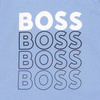 BOSS KIDS T-shirt dziecięcy dla chłopca z krótkim rękawem błękitny