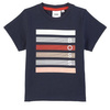 BOSS Kids T-shirt dziecięcy dla chłopca z krótkim rękawem granatowy