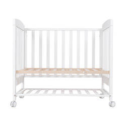  PICCI DREAM Micro-łóżeczko dziecięce z aplikacją misia i gwiazdy białe z materacem