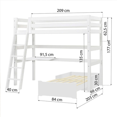 Hoppekids ECO Luxury MEGA bed 90x200