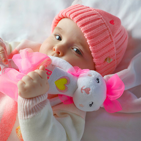 BILLIEBLUSH Czapka dziecięca dla dziewczynki z kokardką