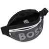 BOSS Kids Saszetka chłopięca nerka czarna z logo 28 cm
