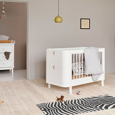 OLIVER FURNITURE Zestaw do rozbudowy Dodatkowe części do łóżeczka dziecięcego Mini+, w tym zestaw Junior, white