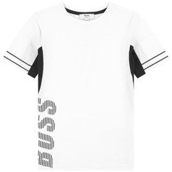 BOSS Kids T-shirt chłopięcy biały z nadrukiem logo