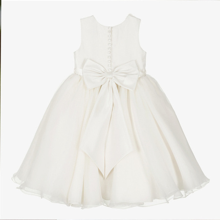 SARAH LOUISE Sukienka bez rękawów z tiulu i organy ivory