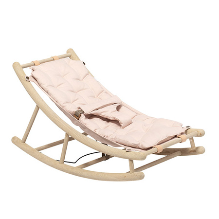 OLIVER FURNITURE WOOD BABY & TODDLER ROCKER, OAK/ROSE