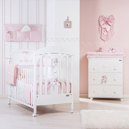  PICCI Nene Baby bed with bear application with beige ribbon