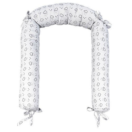 PICCI Space Ochraniacz do łóżeczka biały z szarym nadrukiem