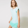 TWINSET Girls mint dress with tulle frill