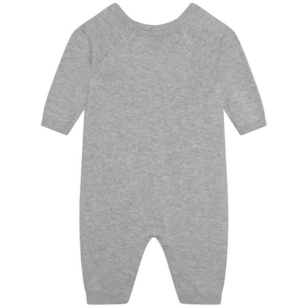 KENZO Kids Pajacyk niemowlęcy z dzianiny szary z nadrukiem Tiger