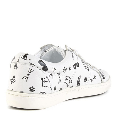 KARL LAGERFELD KIDS Шкіряні кросівки з котиками