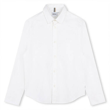 BOSS Kids Elegant boys long sleeve white shirt