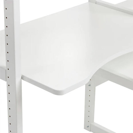 Hoppekids Hoppekids Shelf with 2 sections, 4 shelves, bed in 70x160 cm, and desk in 80 cm, White