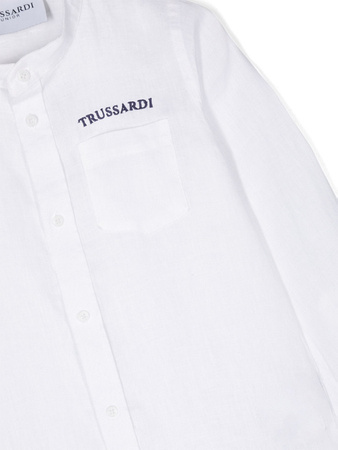 TRUSSARDI Boys long sleeve elegant shirt in white