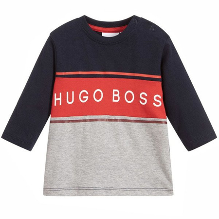 BOSS KIDS Boys Blue Cotton Babygrow