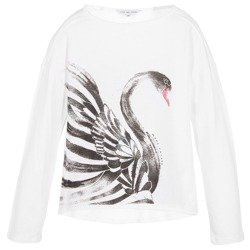 THE MARC JACOBS T-shirt dziewczęcy biały z nadrukiem