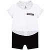 KARL LAGERFELD Kids Eleganckie body dziecięce dla chłopca z koszulą i spodenkami