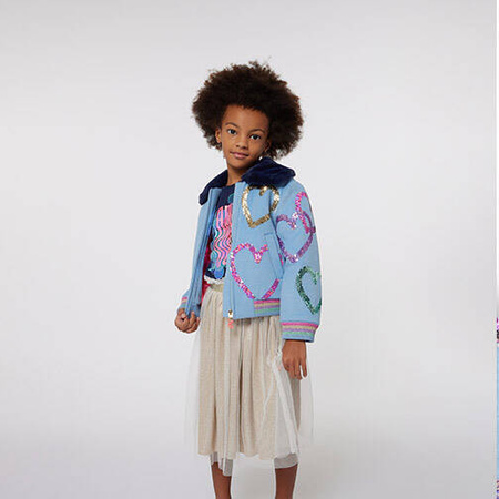 BILLIEBLUSH Girl's blue wool jacket
