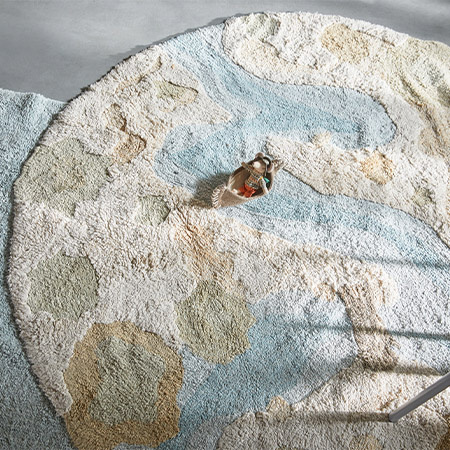 LIFETIME Kidsrooms Children's round rug Canoe Adventure