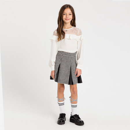 TWINSET Girls white poplin shirt
