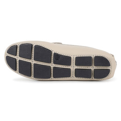 BOSS Kids Boys beige leather loafers