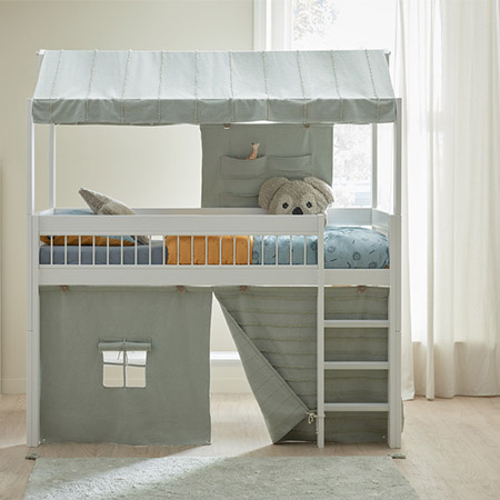 LIFETIME Kidsrooms Wieszak na łóżko z kieszeniami Essence Blue Sage