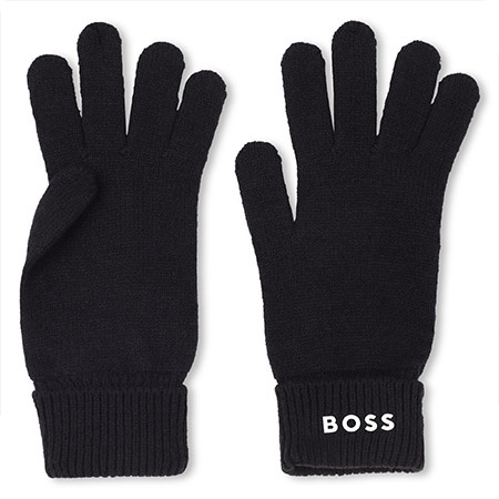 BOSS Kids Boys' black gloves