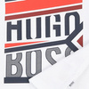 BOSS Kids T-shirt niemowlęcy dla chłopca z długim rękawem biały.