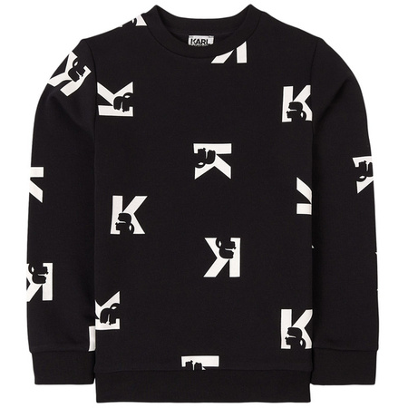 KARL LAGERFELD KIDS Bluza chłopięca czarna z logo