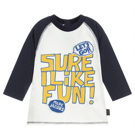 THE MARC JACOBS T-shirt niemowlęcy dla chłopca z długim rękawem z nadrukiem