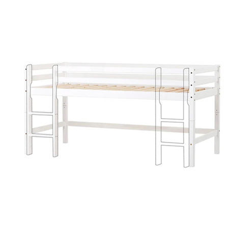 Hoppekids ECO Dream mid sleeper bed with desk 90x200, white 