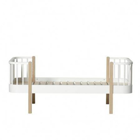 OLIVER FURNITURE Wood Original Łóżko junior 90x160 cm, biały/dąb