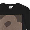 BOSS KIDS T-shirt chłopięcy z krótkim rękawem czarny z nadrukiem