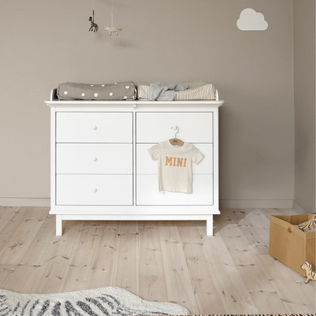 OLIVER FURNITURE SEASIDE NURSERY TOP FOR DRESSER WITH 6 DRAWERS