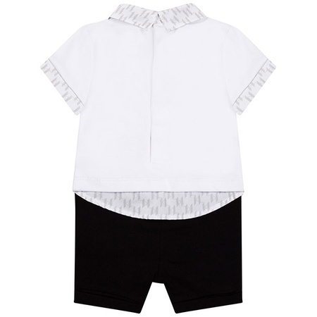 KARL LAGERFELD Kids Eleganckie body dziecięce dla chłopca z koszulą i spodenkami