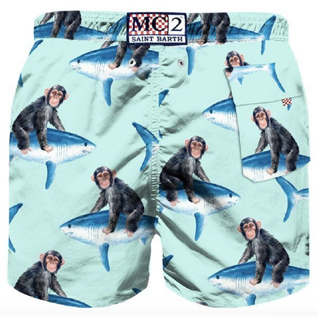 MC2 Saint Barth Kąpielówki chłopięce MONKEY RIDING