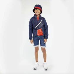 BOSS KIDS Boys Hooded Windbreaker in Navy
