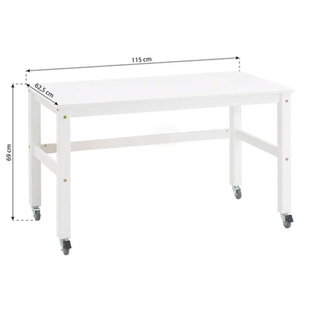 Hoppekids ECO Dream mid sleeper bed with desk 90x200, white 
