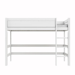 LIFETIME Kidsrooms Łóżko wysokie LIFETIME 152 z drabinką 120x200 cm, whitewash