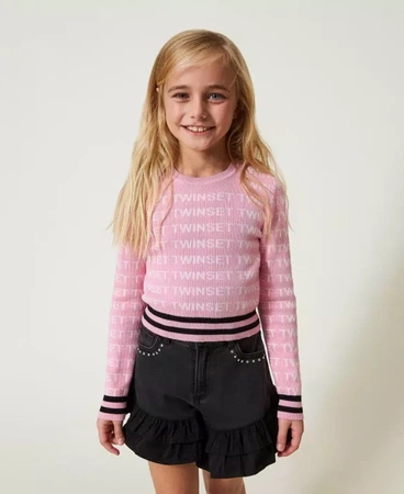 TWINSET Girls woven shorts in black