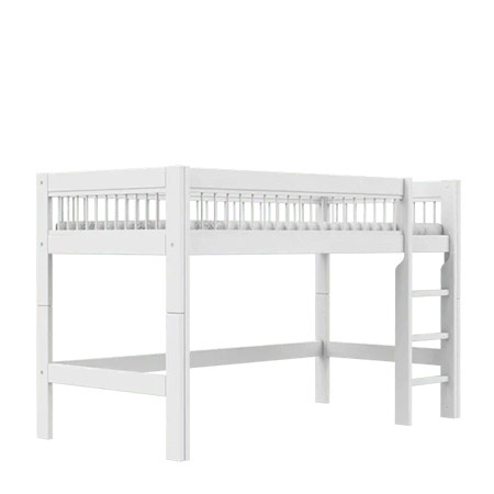 LIFETIME Kidsrooms Kid's Mid Sleeper Bed 128 cm with Ladder Breeze