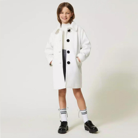 TWINSET Sweter dziewczęcy biały 