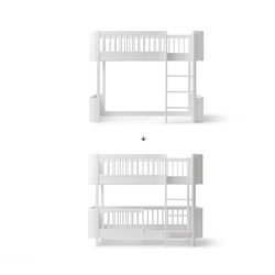 OLIVER FURNITURE Zestaw do przekształcenia łóżka Mini + Low Loft Bed do łóżka Mini+ Low Bunk Bed, biały