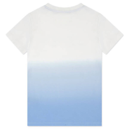 TRUSSARDI T-shirt dziecięcy dla chłopca z krótkim rękawem biało-błękitny
