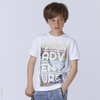 TIMBERLAND T-shirt chłopięcy z krótkim rękawem z zielonym nadrukiem 