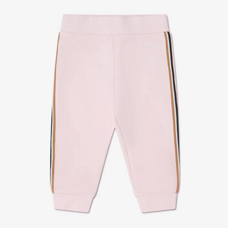 BOSS KIDS Baby gils white and pink 3-piece organic cotton tracksuit
