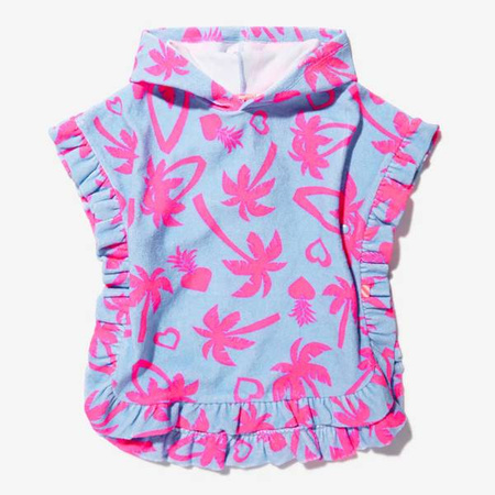 BILLIEBLUSH Girls blue hooded poncho