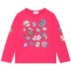 THE MARC JACOBS Girls long sleeves tee-shirt with print in pink