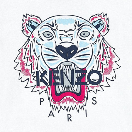 KENZO Kids T-shirt dziewczęcy z krótkim rękawem Tiger